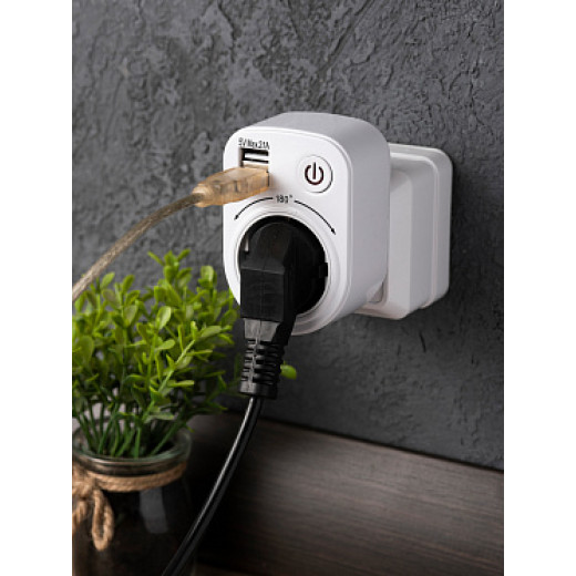 EKF PROxima Розеточный блок SB-01 (розетка 2P+E 16А, 2 USB разъема 5V 2,1A)