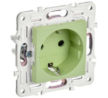 IEK SKANDY Мятный Розетка с/з с защитными шторками 16А б/к SK-R06G