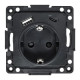 EKF Стокгольм Механизм Розетки 1-местной с/з, USB A+C 16А винтовые клеммы черный с защ. штор.