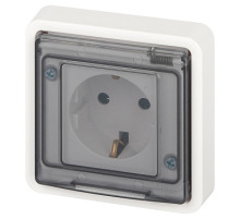 ЭРА 11-2522-01 Розетка Эксперт 2P+E IP55, шторки, 16A-250В, СУ, белый