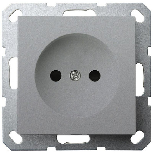 Jasmart G Алюминий Розетка б/з со шторками 16A 250V~