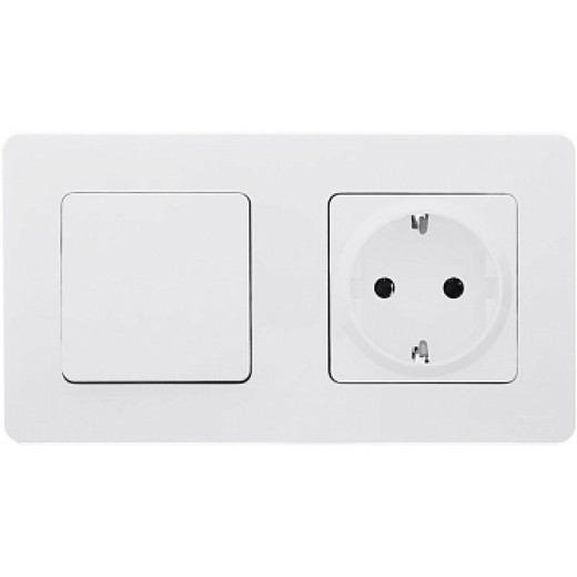 Legrand/Daccord INSPIRIA Белый Розетка 2К+З - немецкий стандарт - 16 А - 250 В