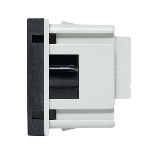 EKF Розетка 45х45 с зазем., с защ. шторками, 90 градусов, черная, матовая