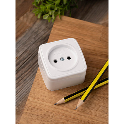 EKF Basic Минск Белый Розетка б/з, 10А, ОП