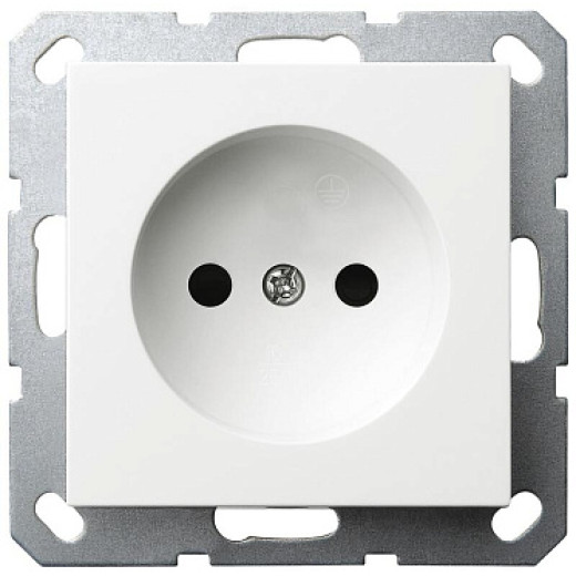 Jasmart G Белый глянцевый Розетка б/з со шторками 16A 250V~