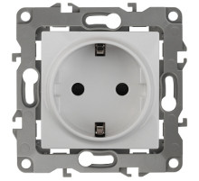 ЭРА 12-2002-01 Розетка 2P+E Schuko со шторками, 16A-250В, IP20, без м.лапок, 12, Белый