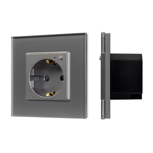 Arlight Розетка электрическая с Zigbee управлением SCT-OMALI-EUZB1-PL-GR (240V, 16A, Zigbee) (-)