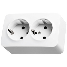 Jasmart FS Белый Розетка 2-ая со шт, накладного монтажа, 16AX 250V~