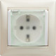 Legrand Valena Бел Розетка 1-ая с/з с крышкой и защитными шторками IP44 (к простой рамке)