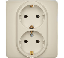 Legrand/Daccord INSPIRIA Слоновая кость Розетка 2 x 2К+З - немецкий стандарт - 16 А - 250 В