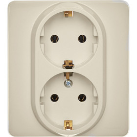 Legrand/Daccord INSPIRIA Слоновая кость Розетка 2 x 2К+З - немецкий стандарт - 16 А - 250 В