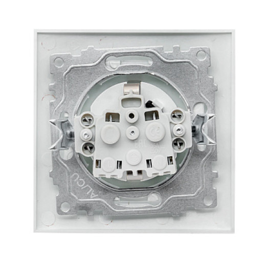 EKF PROxima Валенсия розетка 1-местная с/з 16А белая с защ. штор.