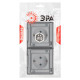 ЭРА Розетка Эксперт 11-2503-01 2х2P+E гориз. IP55, 16A-250В, ОУ, белый