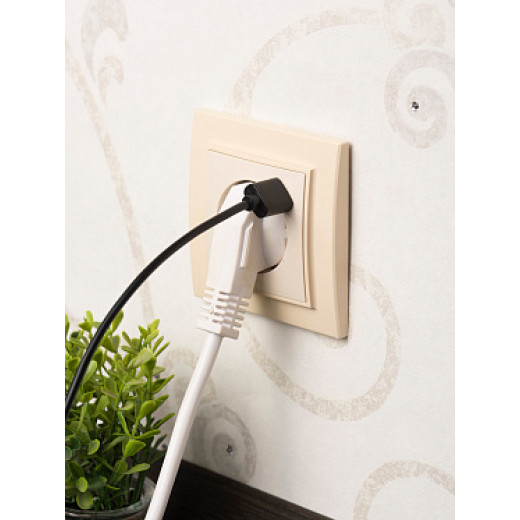 EKF Basic Минск Бежевый Розетка с/з, со шторками, 16А, с USB 1А, СП