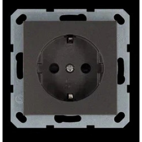 Jasmart G Мокко Розетка с/з со шторками 16A 250V~