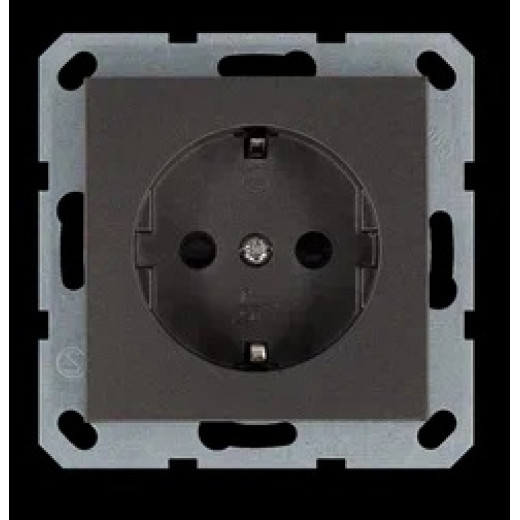 Jasmart G Мокко Розетка с/з со шторками 16A 250V~