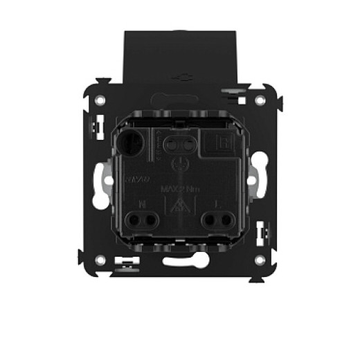 DKC Avanti Розетка с крышкой в стену, 2P+E, с з/ш, 