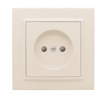 EKF Basic Минск Бежевый Розетка б/з, со шторками, 10 А, СП