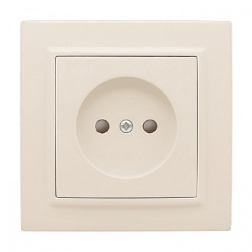 EKF Basic Минск Бежевый Розетка б/з, со шторками, 10 А, СП