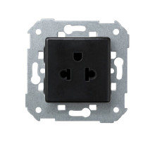 Simon 82 detail Графит Розетка 2-х полюсная американо-европейская, 15А/125В,16А/250В, винтовой
