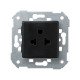 Simon 82 detail Графит Розетка 2-х полюсная американо-европейская, 15А/125В,16А/250В, винтовой