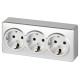 Розетка ЭРА Эксперт 11-2208-03 тройная с заземлением 3х2P+E Schuko IP20 16A-250В ОУ алюминий