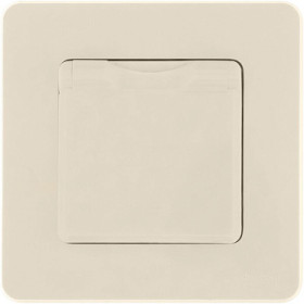 Legrand/Daccord INSPIRIA Слоновая кость Розетка 2К+З IP 44 с откидной крышкой и шторками - немецкий стандарт - 16 А - 250 В