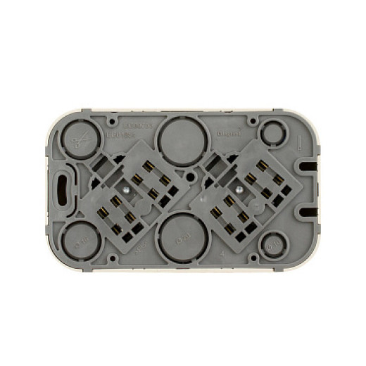 Legrand Quteo IP 20 Белый  Розеточный блок с предварительным подключением 2 x 2К+З без шторок - 16 A - 250 В~