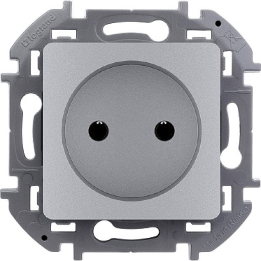 Legrand/Daccord INSPIRIA Алюминий Розетка 2К - 16 А - 250 В
