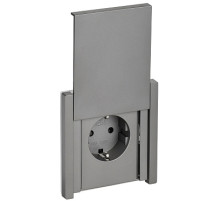 IEK FORTE&PIANO Сталь Розетка с/з со шт с крышкой винтовое крепление 16А IP44 FP521