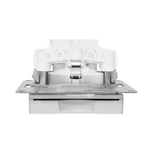 EKF Эпика Механизм розетки, 16А, IP44, с заземлением, со шторками, c крышкой, алюминий