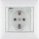 Legrand Valena Бел Розетка 1-ая с/з с крышкой и защитными шторками IP44 (к простой рамке)