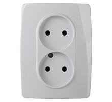 ЭРА 12-2007-01 Розетка 2X2P, 16А-250В, б.л., 12, Белый