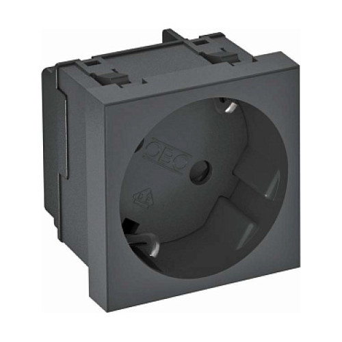 OBO BETTERMANN  Розетка 2К+3 под углом 33° шторки 16А 250В (45х45 мм - 1 модуль Modul45) черная