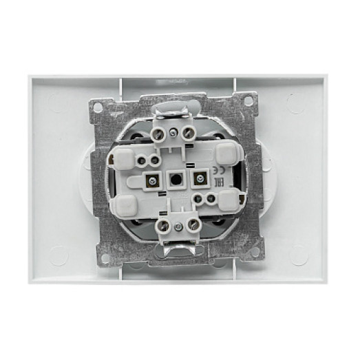 EKF PROxima Валенсия розетка 2-местная б/з 10А белая с защ. штор.