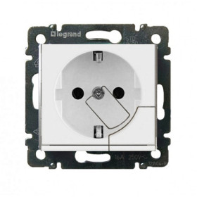 Legrand Valena Бел Розетка 1-ая с/з литая (с выталкивателем)
