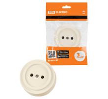 TDM Розетка 2П открытой установки IP20 10А сл. кость 