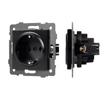 Arlight Механизм электрической розетки SCT-MEU1-PL-BK-V (250V, 16A) (-)