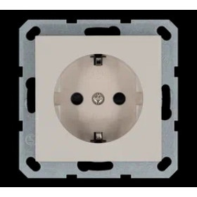 Jasmart G Тауп Розетка с/з со шторками 16A 250V~