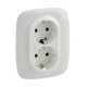 Legrand Valena ALLURE DIY Бел Розетка 2-ая с/з с защитными шторками, безвинт.зажим