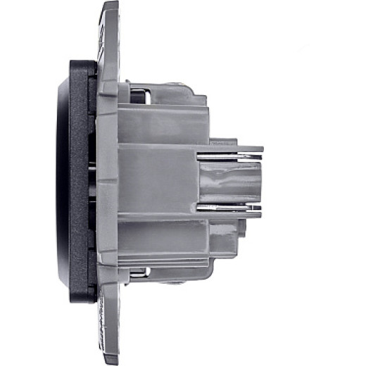 Legrand/Daccord INSPIRIA Антрацит Розетка 2К+З со шторками - немецкий стандарт - 16 А - 250 В