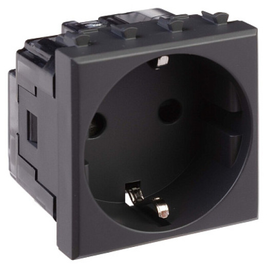 DKC Avanti Розетка модульная, 2P+E, с з/ш, 