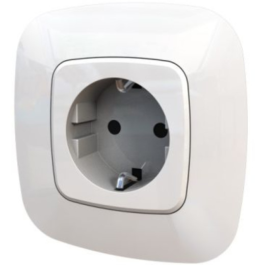 Legrand Valena ALLURE DIY Бел Розетка 1-ая с/з, безвинт.зажим