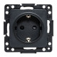EKF PROxima Стокгольм Черный Розетка с/з, со шторками, 16А ,винт.клеммы