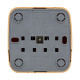 EKF Basic Минск Светлое дерево Розетка с /з, 16А, ОП