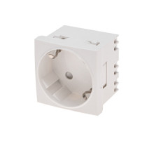 REXANT Розетка электрическая 45x45, CEE 7/4, 2K+3, 16A, белая
