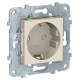 Schneider Electric Unica New Беж Розетка с/з без шторок, с быстрозажимными клеммами16А, 250В
