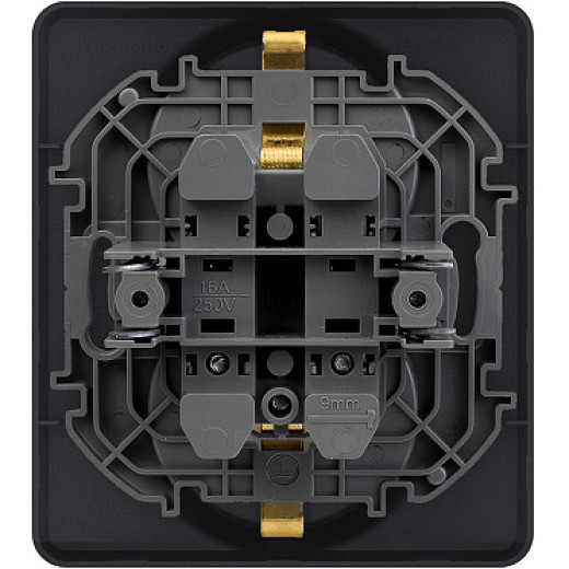Legrand/Daccord INSPIRIA Антрацит Розетка 2 x 2К+З - немецкий стандарт - 16 А - 250 В