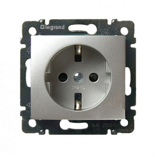 Legrand Valena Алюминий Розетка 1-ая с/з