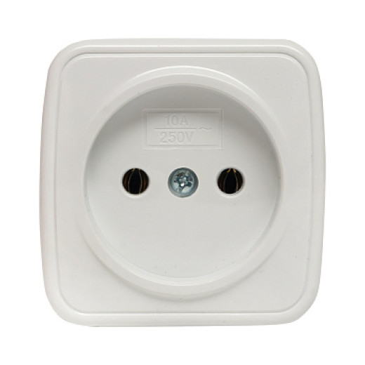 EKF Basic Минск Белый Розетка б/з, 10А, ОП